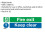 Loops 10x FIRE EXIT KEEP CLEAR Health & Safety Sign Rigid Plastic 300 x 100mm Warning 2