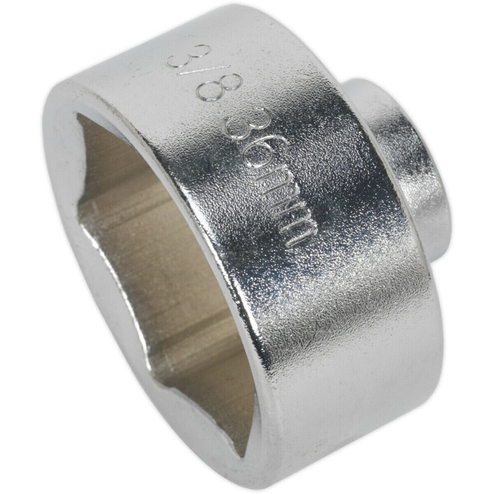 36mm Low Profile Oil Filter Socket - 3/8" Sq Drive - High Grade Steel Socket