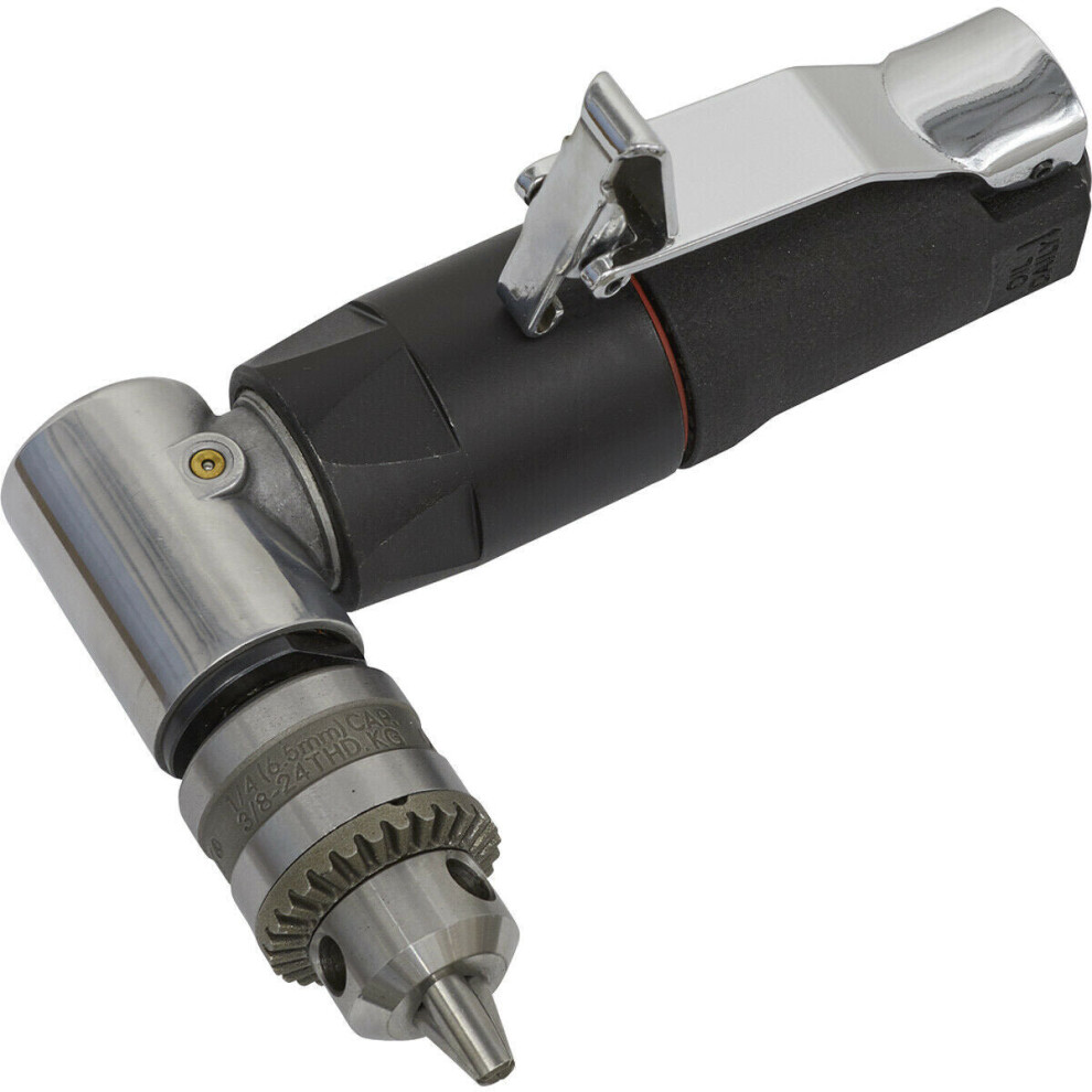 Mini Air Operated Angle Drill - 1/4" BSP Inlet - 6mm Chuck - 4500 RPM - 14cfm