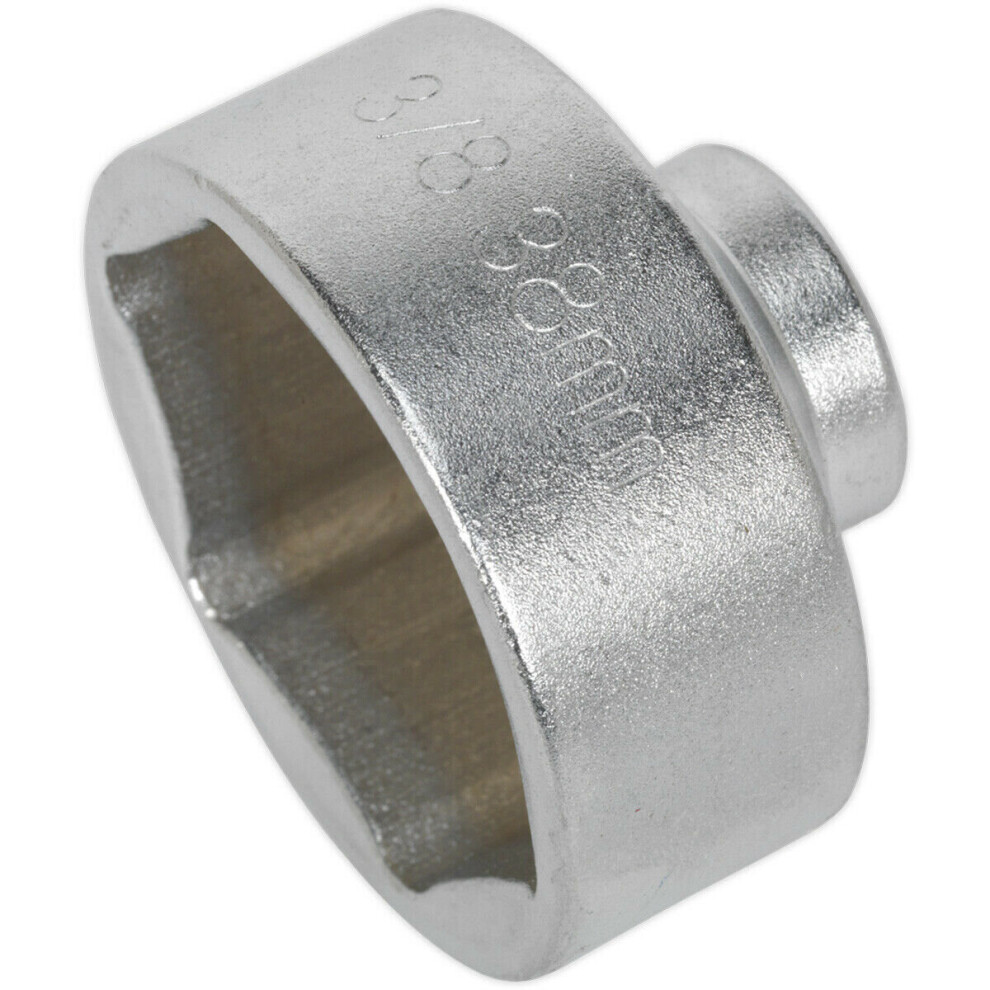 Loops 38Mm Low Profile Oil Filter Socket - 3/8" Sq Drive - High Grade Steel Socket