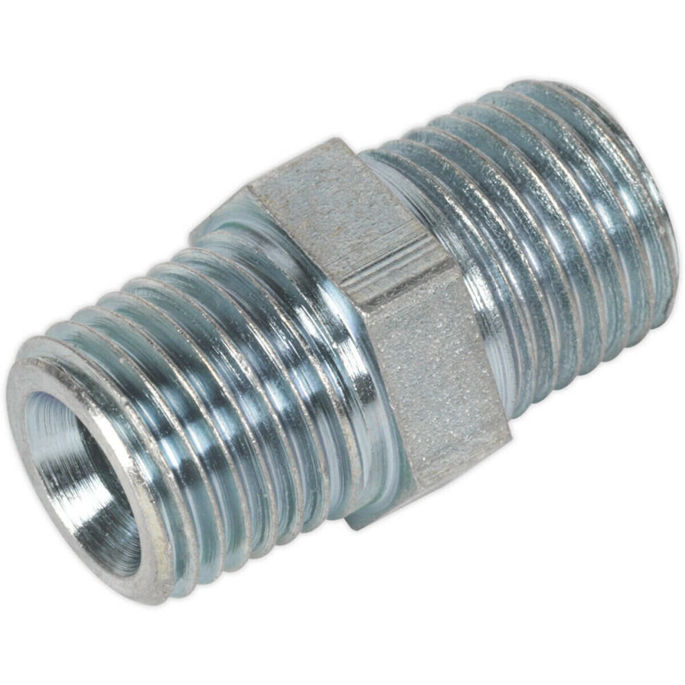 5 Pack 1/4 Inch Bspt Double Union - Male Thread - Airflow Hose Coupling Adaptor 5056524238578