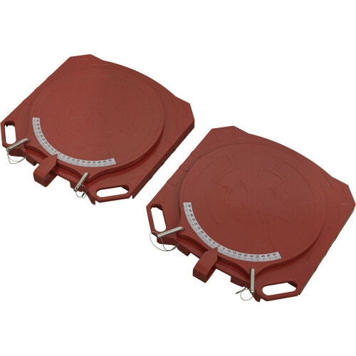 Loops 2x 2000KG Steering Turntables - Wheel Alignment Plates - Tyre Angle Gauge Kit 2