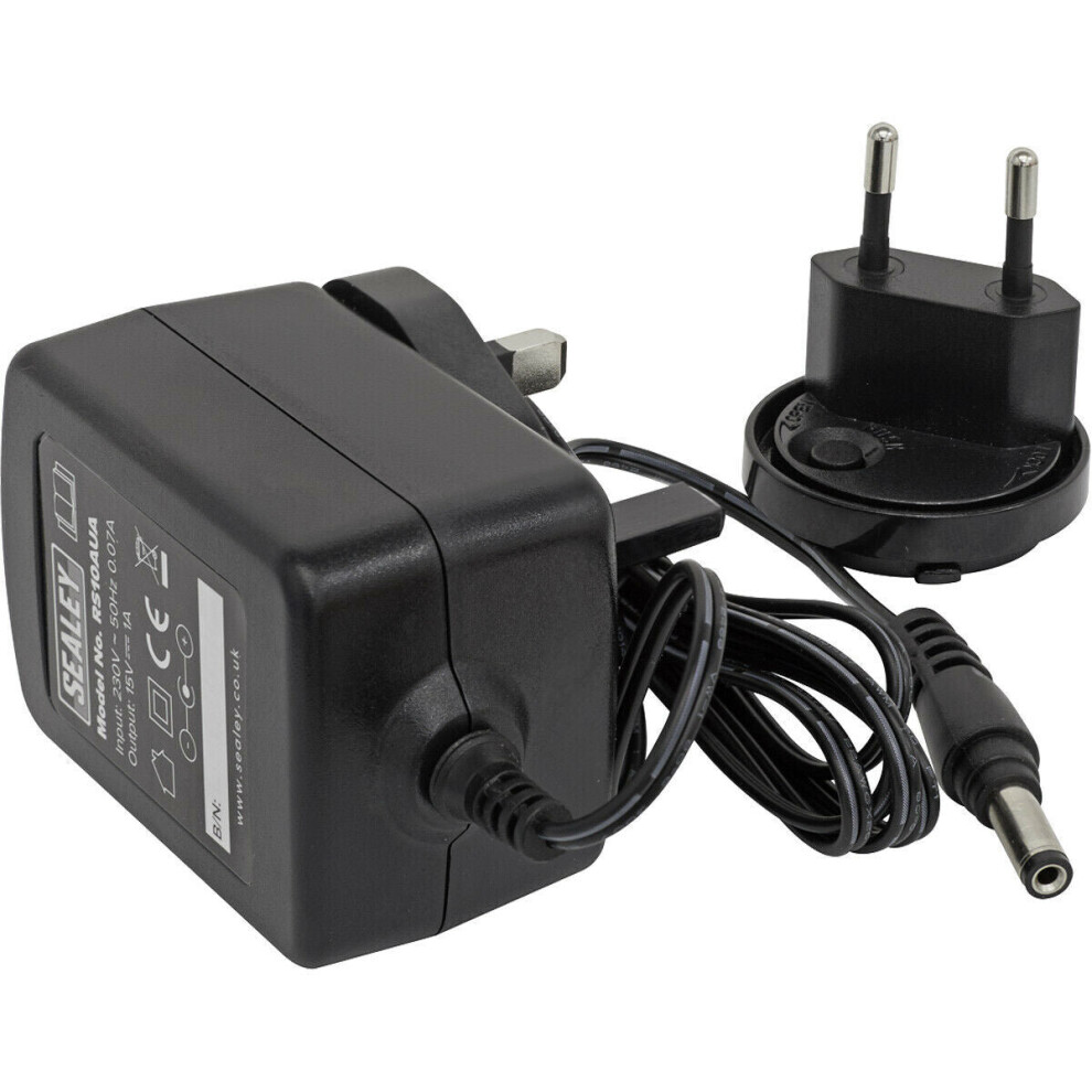 15V Universal Adaptor 1.0A - 15W Max - Standard 3 Pin UK Plug & 2 Pin EU Plug