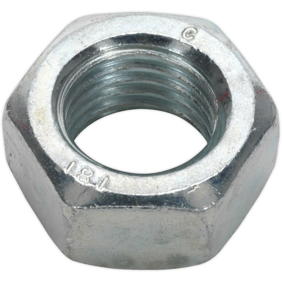 Loops 10 Pack - Steel Finished Hex Nut - M20 - 2.5Mm Pitch - Manufactured To Din 934