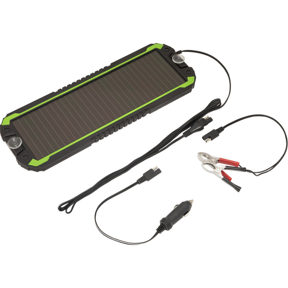 Loops 12V / 1.5W Solar Power Panel - Trickle Battery Charger - Car Campervan Travel