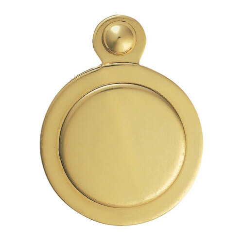 Loops 31mm Lock Profile Covered Escutcheon 17.5mm Fixing Centres Polished Brass 1