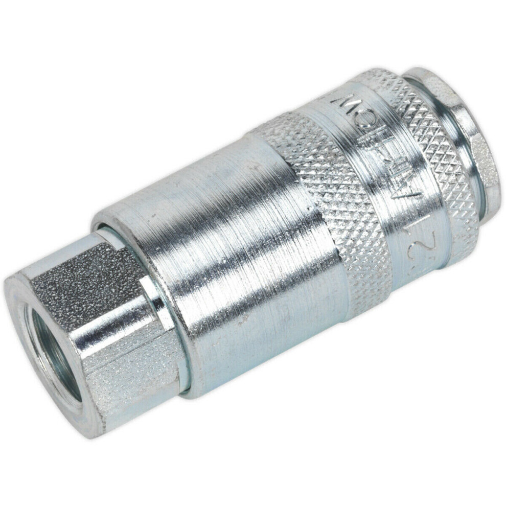 50 Pack 1/4 Inch Bsp Coupling Body - Female Thread - 100 Psi Free Airflow Rate 5056524238592