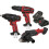 Loops 3x Cordless Power Tool Bundle & 2x Batteries - Drill Impact Driver Angle Grinder 3