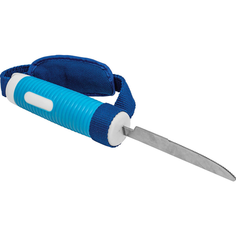 Weight Adjustable Knife with Safety Strap - Diswasher Safe - Easy Grip Handle