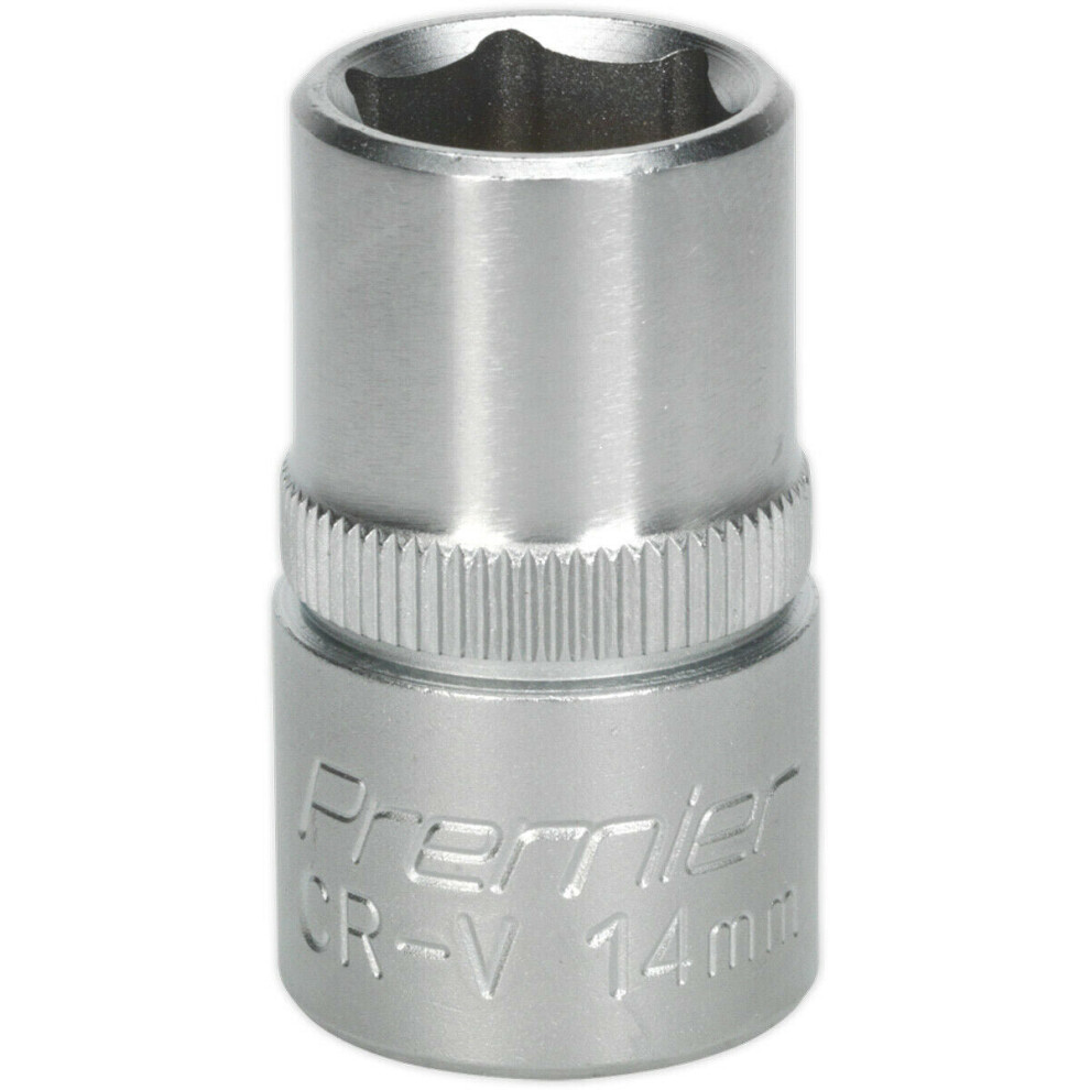 14Mm Steel Drive Socket - 1/2" Square Drive - Chrome Vanadium Wrench Socket 5056581905840