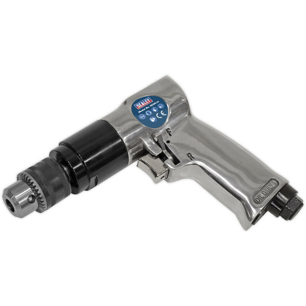 Reversible Air Drill - 10mm Chuck - 1/4" BSP Inlet - 1800 RPM - Reverse Action