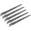 Loops 5 PACK 150mm HCS Reciprocating Saw Blade - 3 TPI - Milled Side Set Teeth 3