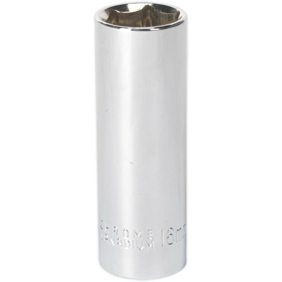 16mm Spark Plug Socket - 1/2 Inch Sq Drive - Chrome Vanadium Steel - Magnetic