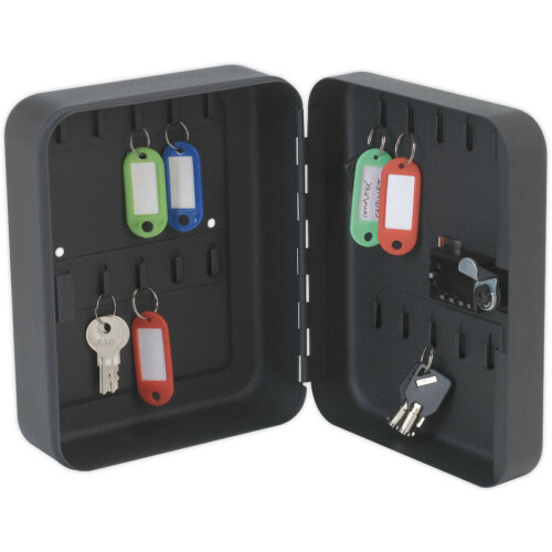 Loops Wall Mounted Locking Mini Key Cabinet Safe - 20 Key Capacity 3 Digit Combination 2