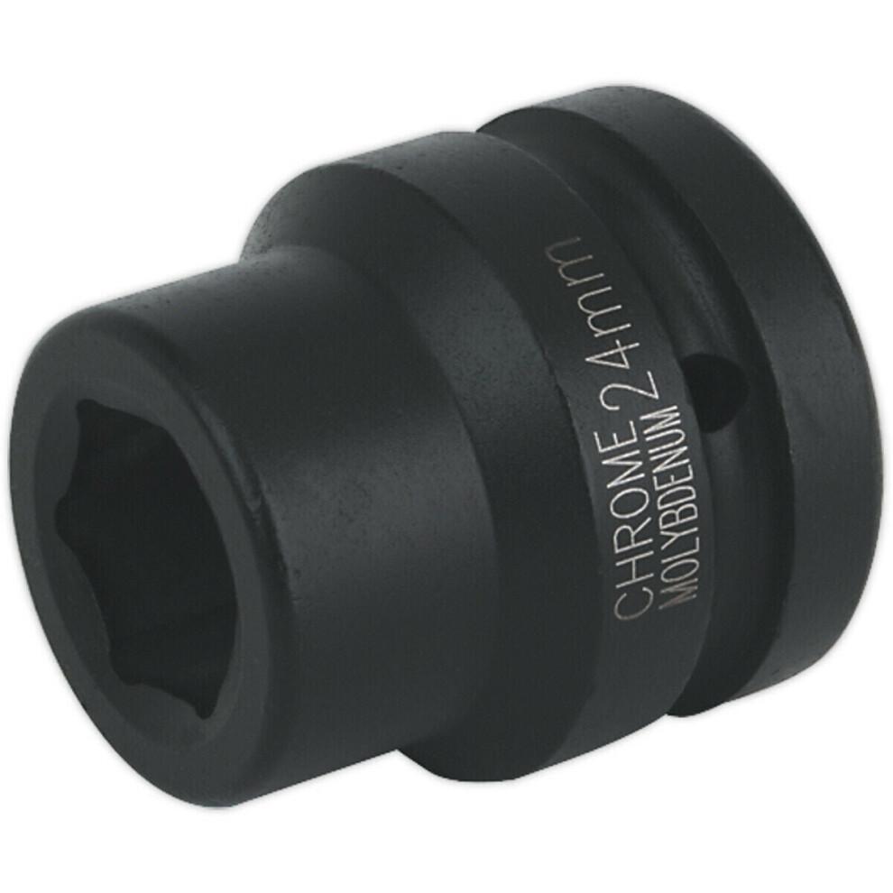 Loops 24Mm Forged Impact Socket - 1 Inch Sq Drive - Chromoly Impact Wrench Socket