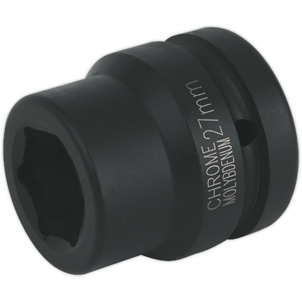 27Mm Forged Impact Socket - 1 Inch Sq Drive - Chromoly Impact Wrench Socket 5056524282212