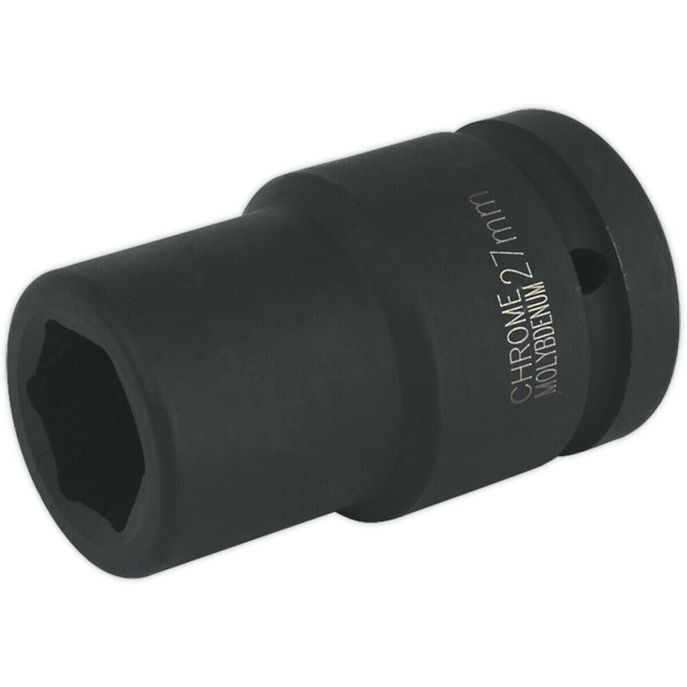 Loops 27Mm Forged Deep Impact Socket - 1 Inch Sq Drive - Chromoly Wrench Socket