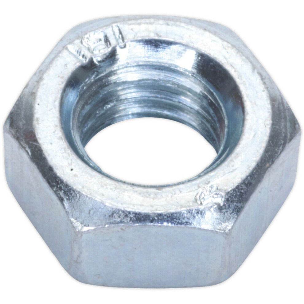 100 PACK - Steel Finished Hex Nut - M8 - 1.25mm Pitch - Manufactured to DIN 934