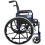 Loops Lightweight Self Propelled Steel Transit Wheelchair - Foldable Design - Blue 3
