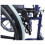 Loops Lightweight Self Propelled Steel Transit Wheelchair - Foldable Design - Blue 4