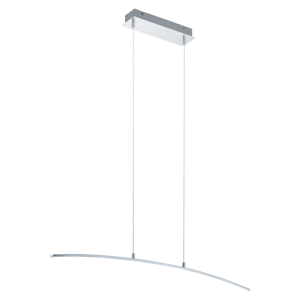 Loops Pendant Aluminium Chrome Plated Steel Shade Bulb Led 14W Included Light/White