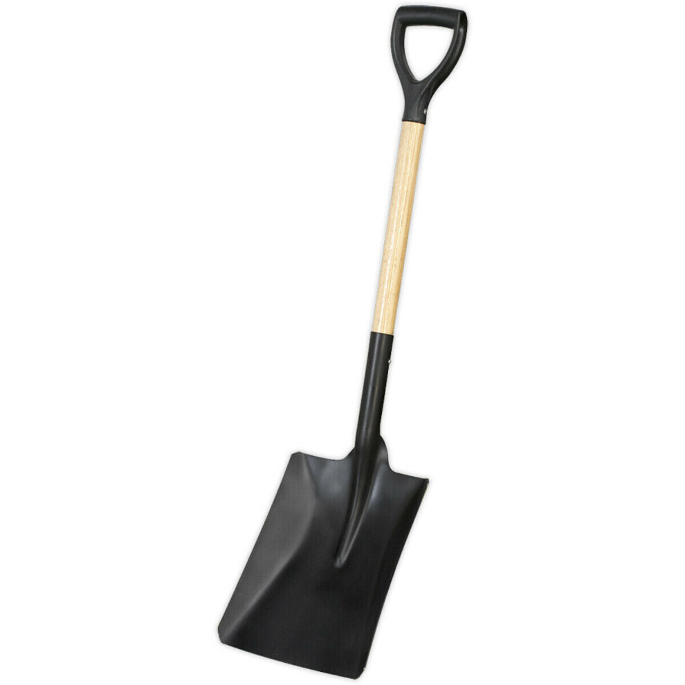 Pressed Carbon Steel Shovel - 710mm Hardwood Ash Shaft Handle - Tempered Head