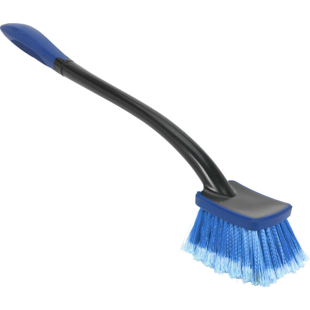 Long Handle Dip & Wash Brush - Fine Split-Top Bristles - Scrubbing Brush