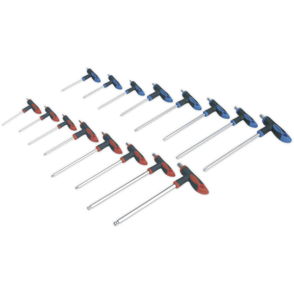 16 Piece T-Handle TRX-Star & Hex Key Set - 75 to 200mm - Comfort Grip Handle