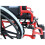 Loops Lightweight Self Propelled Steel Transit Wheelchair - Foldable Design - Red 4