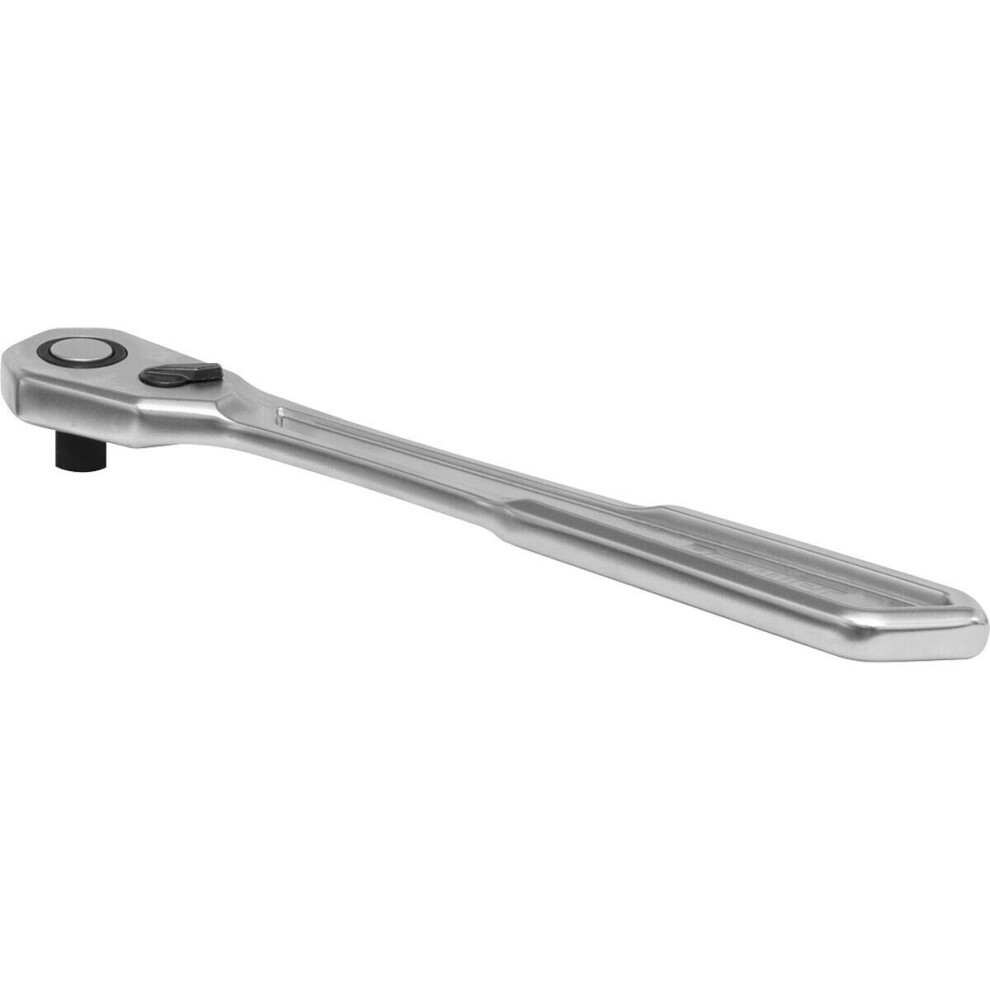 Low Profile 90-Tooth Ratchet Wrench - 1/4 Inch Sq Drive - Flip Reverse Mechanism