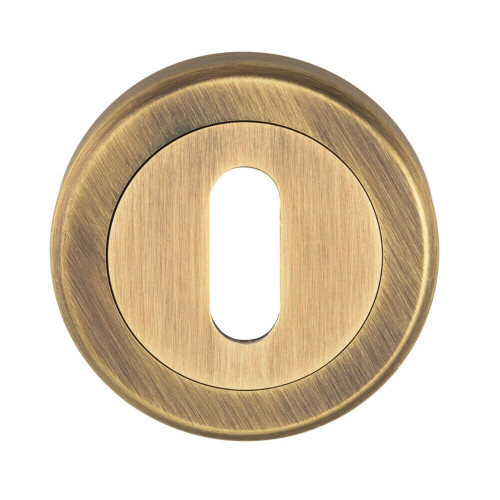 Loops 51mm Lock Profile Escutcheon Chamfered Edge Concealed Fix Antique Brass 1