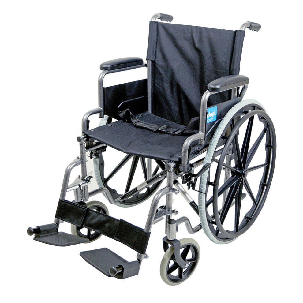 Lightweight Self Propelled Steel Transit Wheelchair - Foldable Design - Hammered
