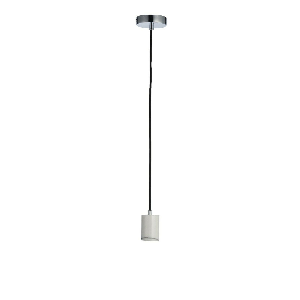 Ceiling Pendant Light Grey Marble & Chrome Plate 60W E27 Dimmable
