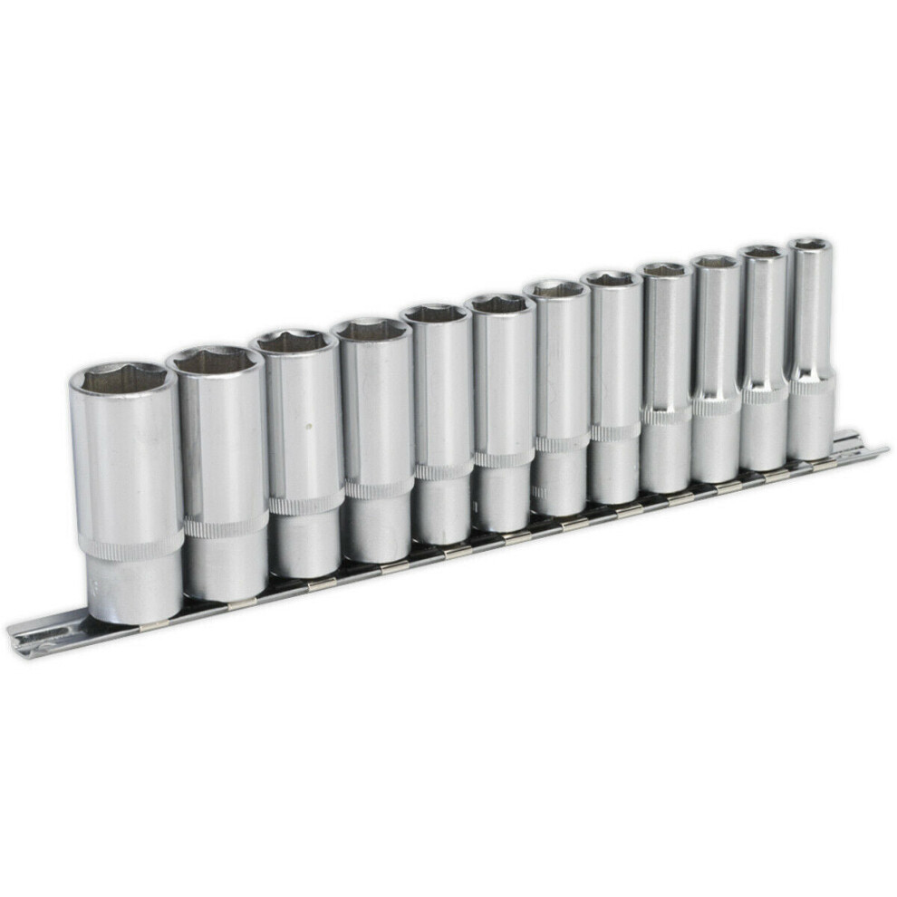 12 PACK DEEP Socket Set 3/8" Metric Square Drive - 6 Point WallDrive High Torque