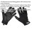 Loops PAIR Light Palm Black Mechanics Gloves - Large - Touchscreen Index Fingertip 2