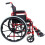 Loops Lightweight Self Propelled Steel Transit Wheelchair - Foldable Design - Red 3