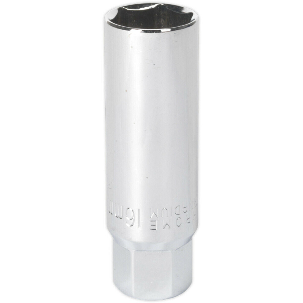 Loops 16Mm Thin Walled Spark Plug Walldrive Socket - 3/8" Sq Drive - 63Mm Length