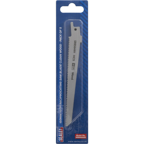 Loops 5 PACK 150mm HCS Reciprocating Saw Blade - 10 TPI - Milled Side Set Teeth 2