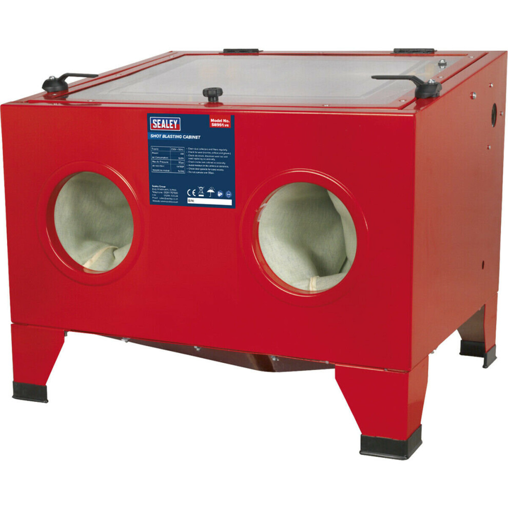 Loops Shot Blast Cabinet & Gun Kit 640 X 490 X 490Mm Bodywork Surface Preparation Box