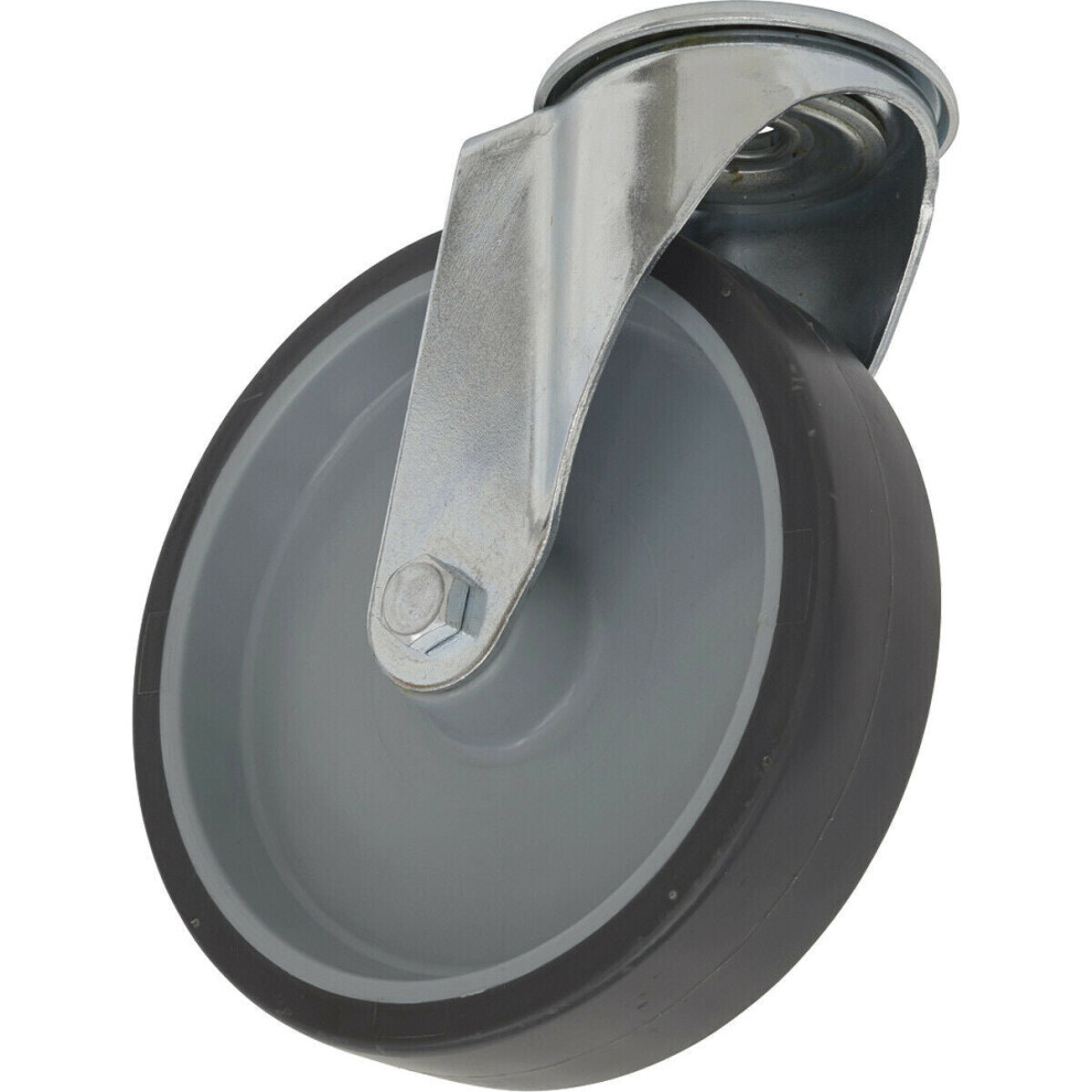 Loops 100Mm Thermoplastic Castor Wheel - Bolt Hole Swivel - 27Mm Tread - Pp Centre