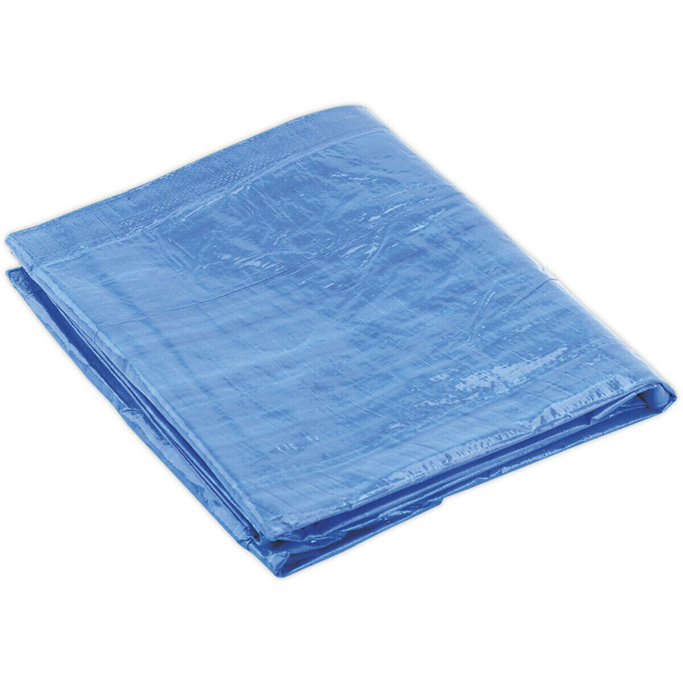 3.05m x 3.66m Blue Tarpaulin - Mould and Mildew Proof - Waterproof Cover Sheet-image-OPC-P8WKB5D-NEW
