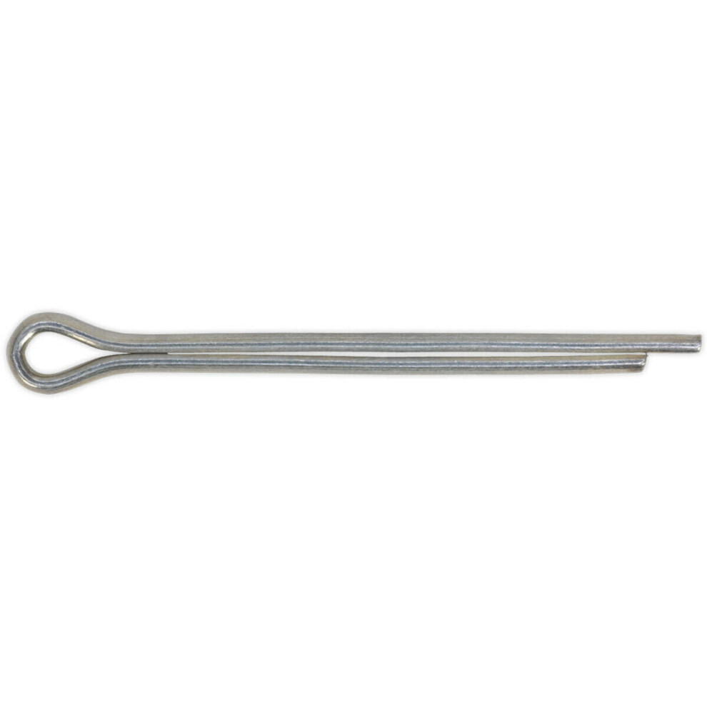 Loops 100X Split-Pins Pack - 4Mm X 51Mm Metric - Split Cotter Pin Zinc Plated Steel
