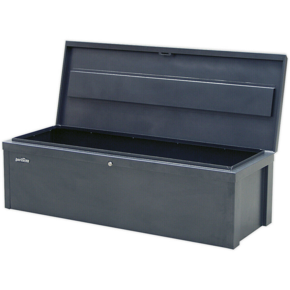 Steel Tool Storage Chest - 1200 X 450 X 360Mm - Locking Site Storage Box 5056581911278