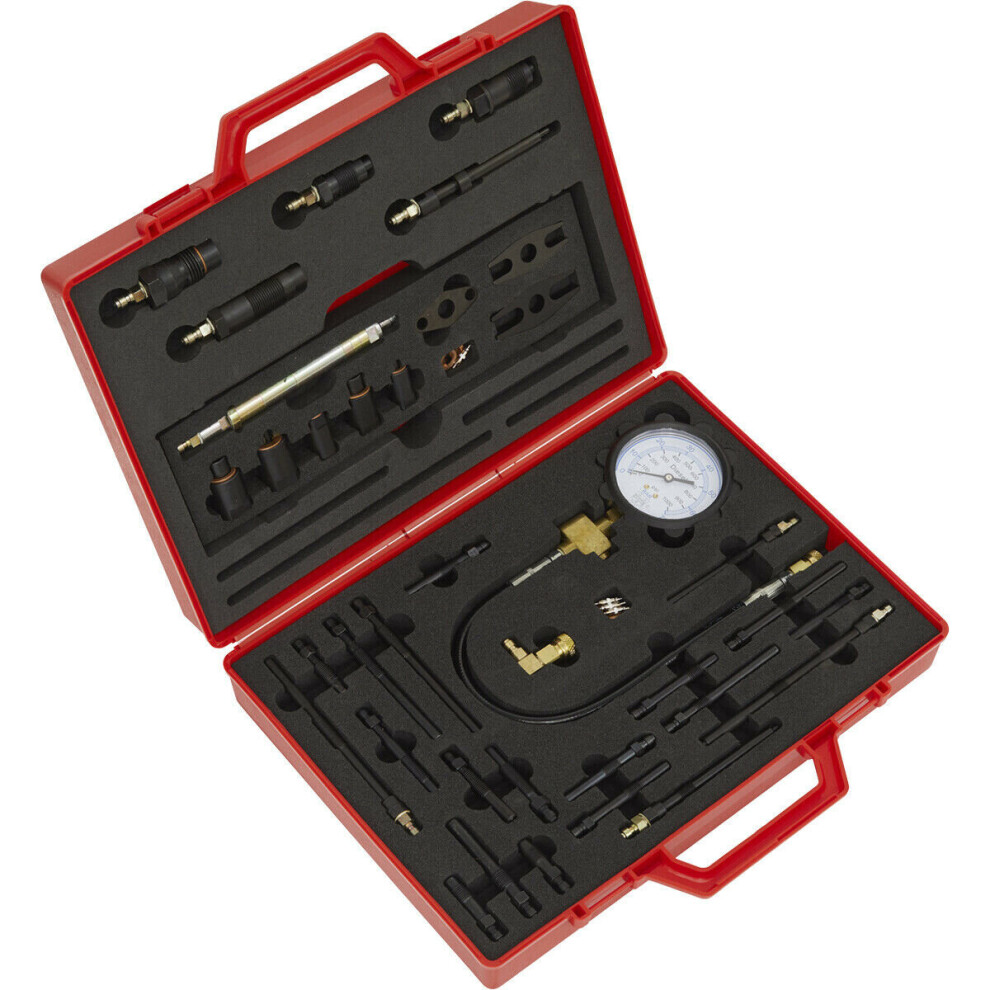 Loops Diesel Engine Compression Test Kit - Glow Plugs & Injector Adaptors - Case