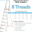 Loops 1.7m Lightweight Aluminium Platform Step Ladders 8 Tread Anti Slip DIY Steps 2