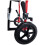 Loops Compact Attendant Propelled Lightweight Aluminium Transit Wheelchair - Red 4