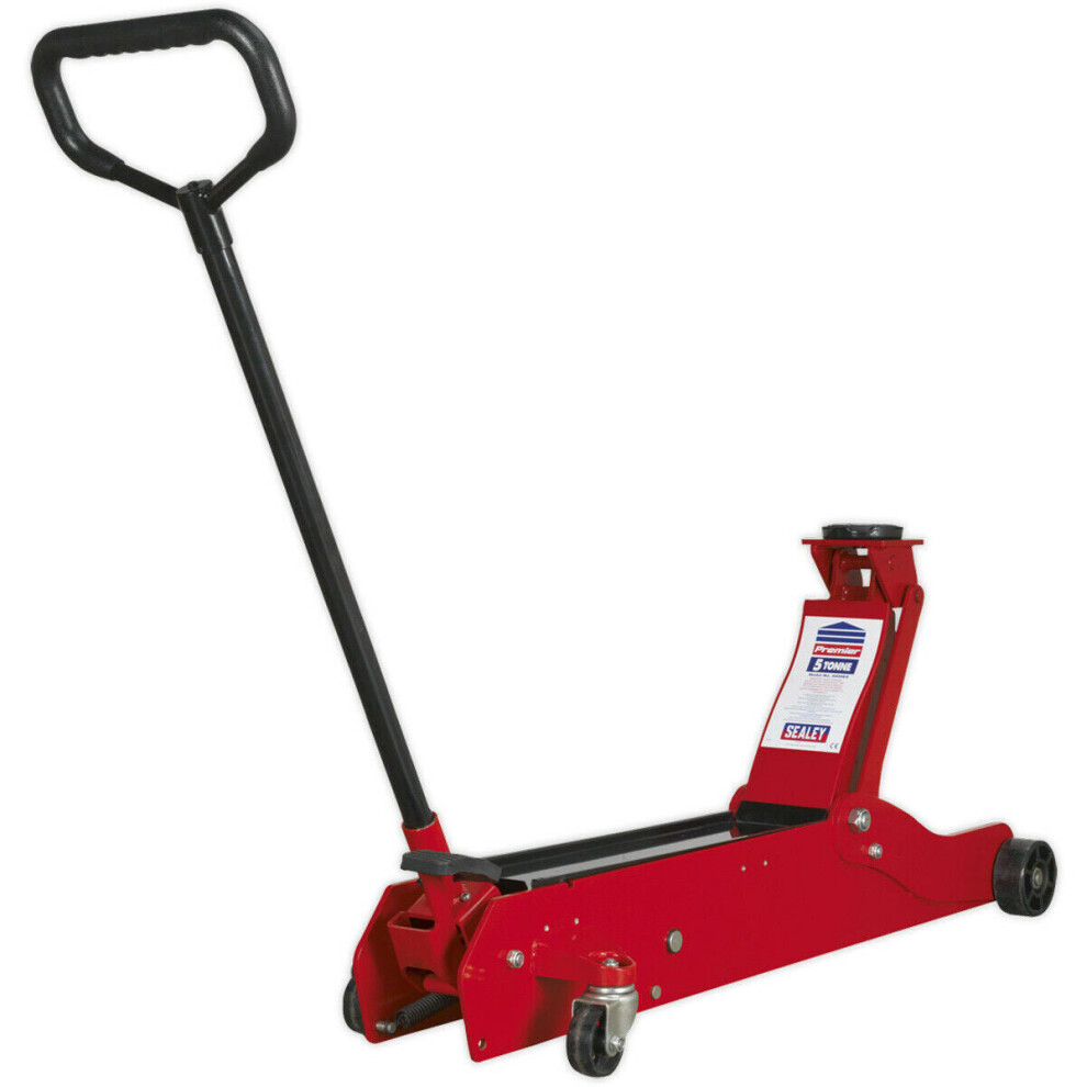 European Style Trolley Jack - 5 Tonne Capacity - 583mm Max Height - Foot Pedal