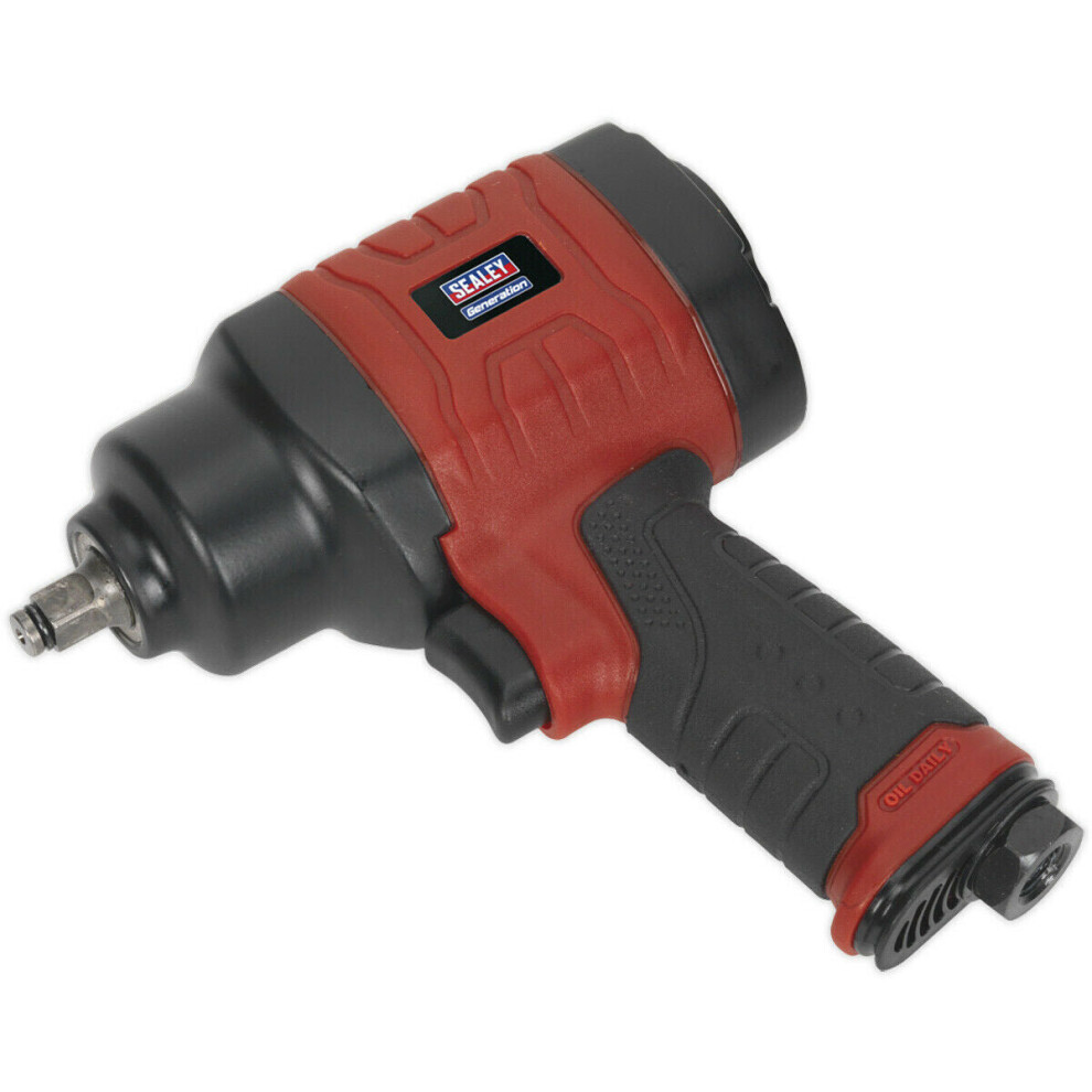 Composite Air Impact Wrench - 3/8 Inch Sq Drive - Lightweight Twin Hammer Design