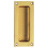 Loops Recessed Sliding Door Flush Pull 102 x 45mm 10.5mm Depth Polished Brass 2