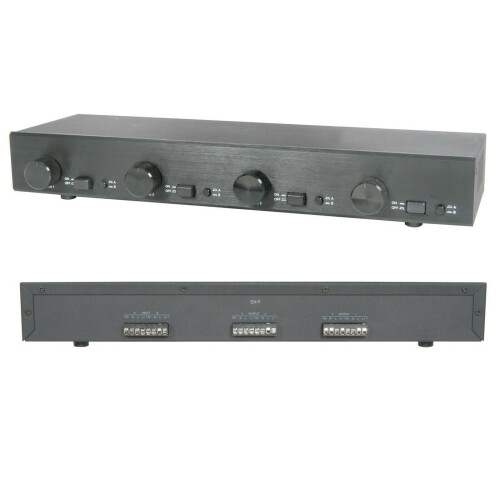 Loops 2 Input 4 Output Stereo Speaker Matrix Switch Splitter Multi Room Volume Control 1
